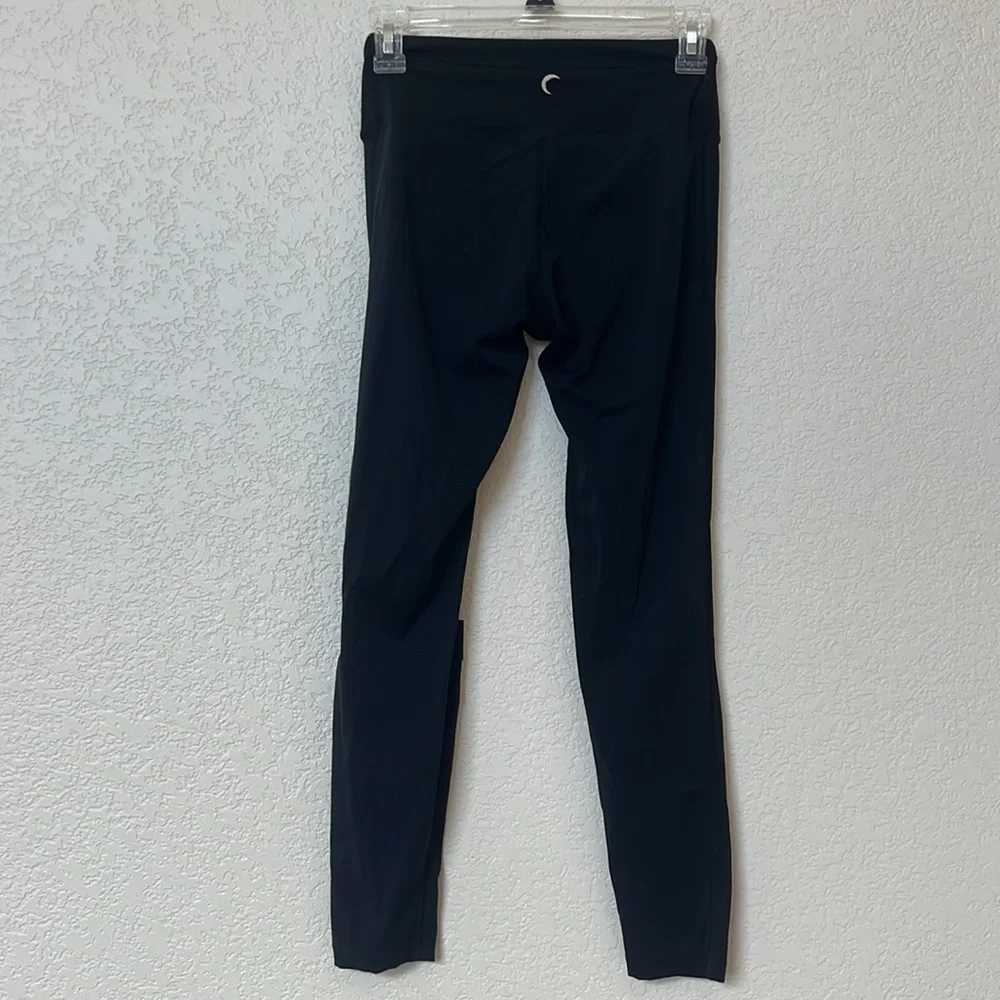 Zyia Leggings Pants High Rise Lux Slashed Distressed Black size 2 - Picture 9 of 12